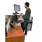 Merangue Motorized Standing Desk Workstation with Monitor Mount-Single Monitor Holder