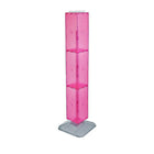 Azar Displays 60" x 8" x 8" Interlocking Pegboard Floor Display, Pink (703389-PNK)-Includes sign holder strip and stands on a square base