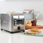 Kenmore 2-Slice Toaster - Grey and Silver Stainless Steel-9 browning levels with easy-to-use numbered dial