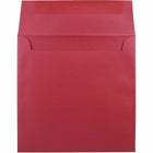 JAM Paper 6.5 x 6.5 Square Envelopes, Stardream Metallic Jupiter Red, 50 Pack (SD853520I)-Blank interior for personalized message