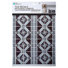 CTG Brands Diamond Graphic Tile Border Wall Decals, 9.8" x 12.4", Grey, 6 Pack-Versatile: use the peel and stick backsplash wallpaper for kitchen sink walls, bathroom backsplash, bedroom walls, laundry room, staircase, or on any other flat surfaces that are non-porous surfaces