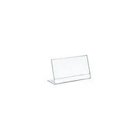 Azar Displays Horizontal Slanted, L-Shape Acrylic Sign Holder, 7" x 5", 10 Pack (112723)-Sign holder