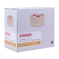 Staples Light-Duty Storage Tape, 48 mm x 50 m, 2 mil, Clear, 36 Pack-Economy-priced option for all your packaging needs