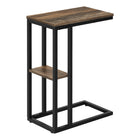Monarch Specialties 3673 Accent Table - 25"H/Brown Reclaimed-Look/Black Metal-8