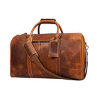 Tolredo Kratos Leather Travel Duffel - Brown-100% full grain premium leather, handcrafted using ethically sourced leather