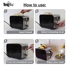 Total Chef 2-Slice Stainless Steel Toaster-BPA-free stainless steel crumb tray can be removed completely for easy emptying and washing