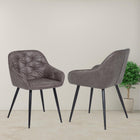 My Home My Living Microfiber Leather Arm Chair - Dark Grey - 2 Pack-Weight Capacity: 250 lb