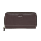 Roots Ladies Slim Bifold Zipper Around Wallet - Merlot-Merlot - Leather