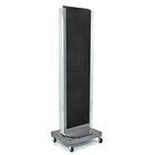 Azar Displays Pegboard Floor Stand, Revolving Base, 60" x 16", Black (700258-BLK)-Black acrylic