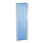 Azar Displays Pegboard Powerwing Display, 60" x 16.75", Blue (700356-BLU)-Blue plastic