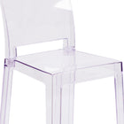 Flash Furniture Ghost Chair with Square Back in Transparent Crystal-Designed for Commercial Use