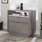 Sauder East Rock Lateral File - Ashen Oak-Two drawers feature full extension slides