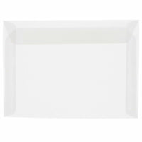 JAM Paper 8.75" x 11.5" Booklet Catalog Translucent Vellum Envelopes - Clear - 25 Pack -Clear translucent vellum booklet envelope