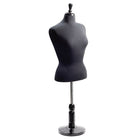 Eddie's Hang-Up Display Ltd. Female Blouse Form, Neck Block, Short Base, Black Jersey, Adjustable (154026)-These blouse forms make pinning garments simple for super easy displays