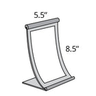 Azar Displays 8.5" x 5.5" Curved Counter Metal Sign Holder (300881)-Used to display graphics