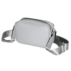 Nicci Crossbody with Front Flap - Light Grey-Silver tone hardware