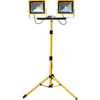 Lind Equipment Beacon Light 50W LED Floodlights, Dual Head with Tripod-As bright as a 500 W quartz-halogen floodlight