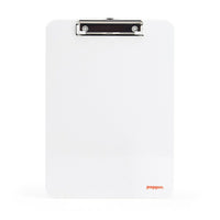 Poppin Clipboard - 9" x 12-1/2" - White-Features a powerful metal clip