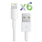 Exian Lightning USB Cable 1M White, 6 Pack (CC-023-PK6)-Lightning USB cable