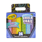 Crayola Glitter Chalk - 24 Pack-Crayola Chalk Set: Features 24 Glitter Chalk Sticks In Bright Colours With Special Glitter Effects
