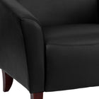 Flash Furniture HERCULES Imperial Series Black Leather Sofa-Slightly Curved Seat and Back