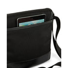 The Rolling Stones Flashpoint Collection Textured Polyester Crossbody Bag - Black-Double main compartment with 2 slit pockets to store your notebook and an iPad or iPad mini