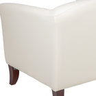 Flash Furniture HERCULES Imperial Series Leather Loveseat - White-Slightly Curved Seat and Back