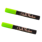 Marvy Uchida Broad-Point Liquid Chalk Markers - Erasable - Dustless - Lime Green - 2 Pack-Colour: Lime Green