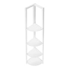 Monarch Specialties 3665 60"H Bookcase - White/White Metal Corner Etagere-Warranty: 1 Year limited for parts