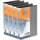 QuickFit Heavy Duty Legal Portrait Spreadsheet Binder - Angle D (No Triggers) - 2" - Black - 4 Pack-3 Ring Binder