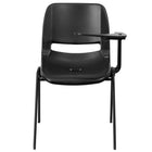 Flash Furniture Ergonomic Shell Chair with Left Handed Flip-Up Tablet Arm, Black-Multipurpose Tablet Arm Chair