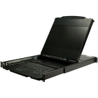 StarTech 17" HD Rackmount KVM Console, Dual Rail (RKCOND17HD)-Slide the rackmount monitor and keyboard/mouse independently with dual-rail KVM console design