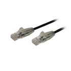 StarTech Cat 6 Ethernet Cable, 6', Black (N6PAT6BKS)-36% thinner cable for flexible cable installations in crowded network closets and cable-management panels