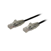 StarTech Cat 6 Ethernet Cable, 6', Black (N6PAT6BKS)-36% thinner cable for flexible cable installations in crowded network closets and cable-management panels