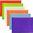 JAM Paper Plastic Expansion Envelopes with Zip Closure - Letter Booklet - 9.75" x 13" - Assorted Colours - 6 Pack -Colour: Assorted Colours
