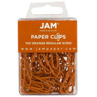 JAM Paper Office Desk Supplies Bundle, Paper Clips & Binder Clips, Orange (218334or)-Orange