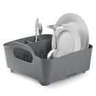 Umbra Tub Dish Rack, Charcoal (330590-149)-Tub all-in-one, self-draining dish drying rack by Umbra