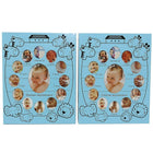 Cathay Importers Premier Anniversaire Frame, Blue, 2 Pack-Small opening holds 1.5"x2" photo; Large oval opening holds 3.5"x5" photo