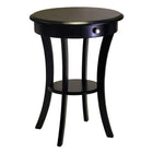 Winsome Sasha Round Accent Table, Black-Elegantly simple, this end table. Its curved, smooth design blends well with any style of room d&eacute;cor.  Assembly Required