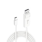 j5Create JCA141 USB-C® to 4K Display Port Cable - White-DisplayPort™ male Connector