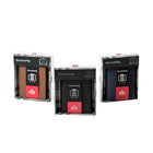 CHAMPS Leather RFID Center Passcase Card/ID Wallet, Key Fob Combo, Black-RFID blocking wallet in Gift box