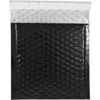 JAM Paper CD Size Bubble Mailers with Peel and Seal Closure, 6 x 6.5, Black Metallic, 12 Pack (2744430)-Metallic black
