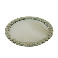Elegance Diamond Beaded Mirrored Charger Plate - 13 inch diameter-Charger Plate