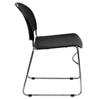 Flash Furniture HERCULES Series Black Ultra-Compact Stack Chair with Chrome Frame-Stacks up to 35 Chairs High