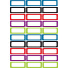Magnetic Labels, Assorted Solid Colours, 90 Pack-Write On Wipe Off magnetic labels/Nameplates