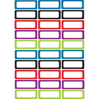 Magnetic Labels, Assorted Solid Colours, 90 Pack-Write On Wipe Off magnetic labels/Nameplates