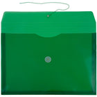 JAM Paper Plastic Envelopes with Button and String Tie Closure, Legal Booklet, 9.75 x 14.5, Green Poly, 12 Pack (219B1GR)-Size: 10-1/4" x 14-1/2"