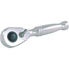 Dynamic Tools 3/8" Drive 48 Tooth Stubby Ratchet, 4-3/4" Long, Chrome Finish-3/8" Drive
