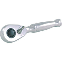 Dynamic Tools 3/8" Drive 48 Tooth Stubby Ratchet, 4-3/4" Long, Chrome Finish-3/8" Drive