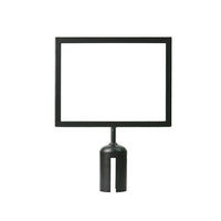 Futech Sign Holder For Stanchions - 11"W x 8.5"H - Black-Stanchion Holder Display Mount